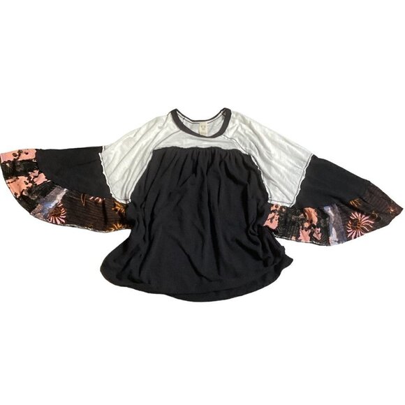 FREE PEOPLE Friday Fever Top Sz M Black & White 112A - Picture 7 of 9